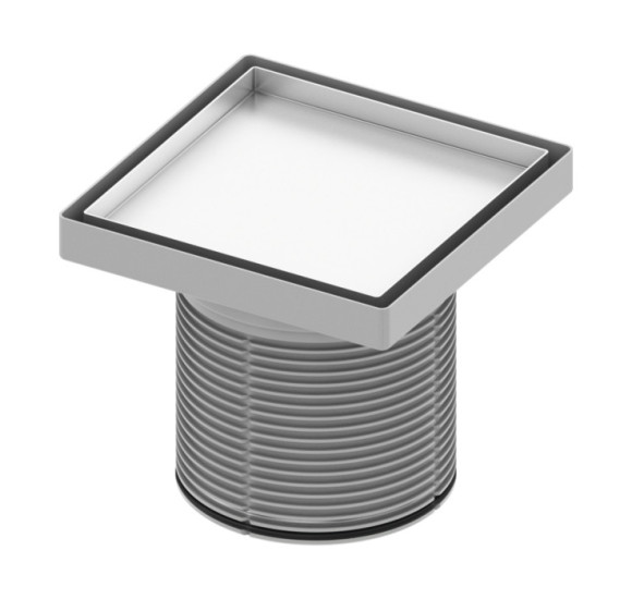 Tece drainpoint S nerūdijančio plieno rėmelis, 150mm su dekoratyvinėmis grotelėmis plytelei įklijuoti