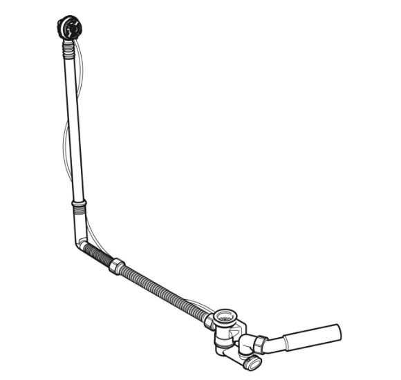 Geberit vonios sifonas su pasukamąja rankena, d52, 73 cm ilgio