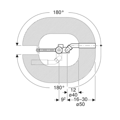 Geberit vonios sifonas su pasukamąja rankena ir vandens prileidimo funkcija