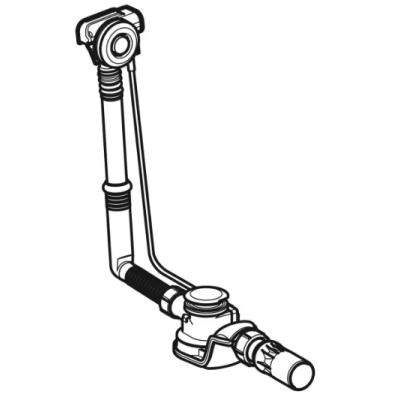 Geberit vonios sifonas su PushControl uždarymo paspaudimu funkcija d52 ir montavimo dalių rinkiniu