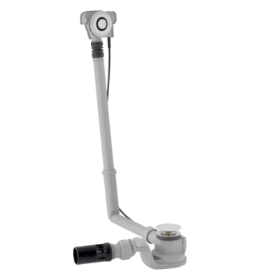 Geberit vonios sifonas su PushControl uždarymo paspaudimu funkcija d52, aukštis 60 cm, su montavimo dalių rinkiniu