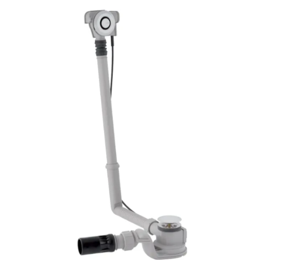 Geberit vonios sifonas su PushControl uždarymo paspaudimu funkcija d52, aukštis 60 cm, su montavimo dalių rinkiniu