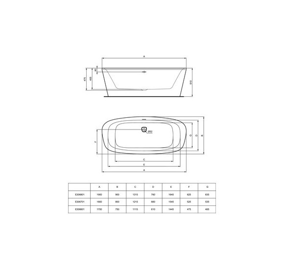 Ideal Standard Dea laisvai pastatoma vonia baltos matinės spalvos, K8720V1
