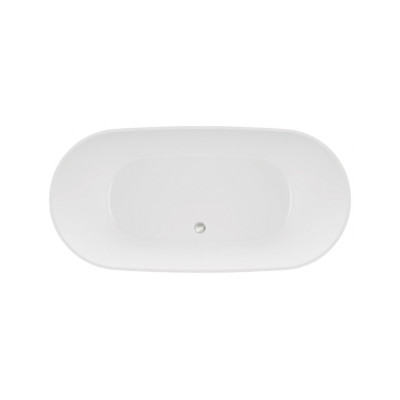 Akmens masės vonia VAYER BALARA 1632x798 balta su click-clack chromo sifonu, vonia be persipylimo