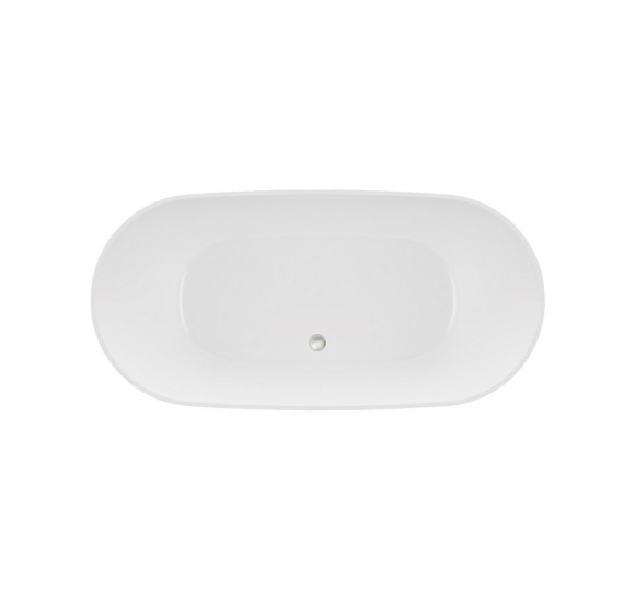 Akmens masės vonia VAYER BALARA 1632x798 balta su click-clack chromo sifonu, vonia be persipylimo