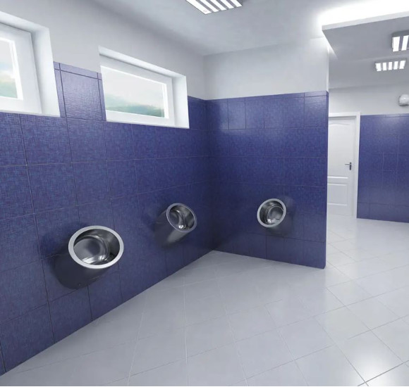 IŠPARDAVIMAS. Sanela antivandalinis pisuaras nerūdijančio plieno, tvirtinimas 4 taškuose