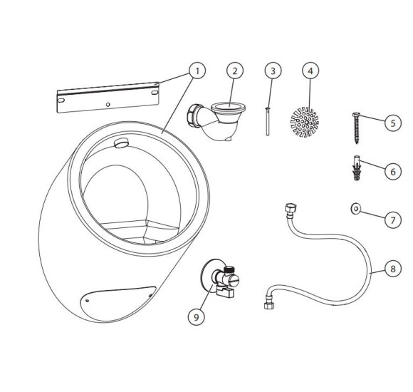 IŠPARDAVIMAS. Sanela antivandalinis pisuaras nerūdijančio plieno, tvirtinimas 4 taškuose