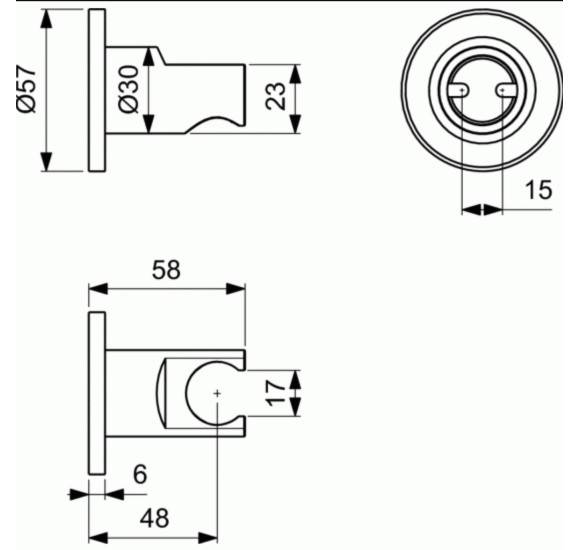 Ideal Standard rankinio dušelio laikiklis, tvirtinamas prie sienos, pasirinkite spalvą