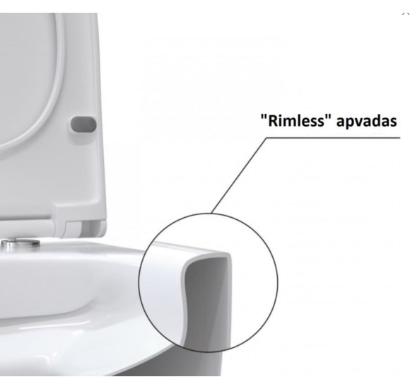 Bocchi V-Tondo pakabinamo klozeto ir Ideal Standard WC rėmo komplektas 3in1, juodos matinės spalvos