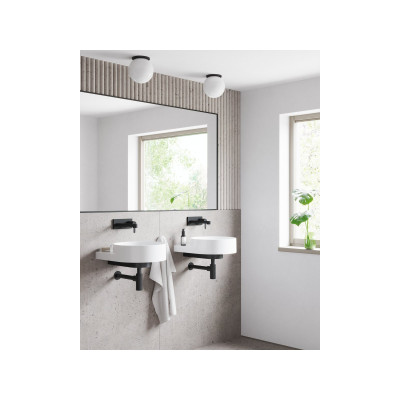 Ravak butelinis sifonas praustuvui, juodos matinės spalvos