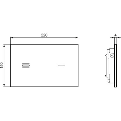 Ideal Standard Symfo™ bekontaktis sensorinis nuleidimo klavišas, pasirenkamos spalvos, R0129RX, R0129SA