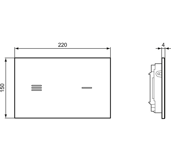 Ideal Standard Symfo™ bekontaktis sensorinis nuleidimo klavišas, pasirenkamos spalvos, R0129RX, R0129SA