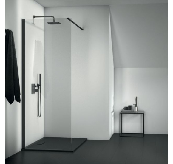 Ideal Standard CONNECT 2 stiklo sienelė dušui 90x195 cm juodos matinės spalvos profiliais, K9377V3