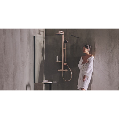 Ideal Standard CONNECT 2 stiklo sienelė dušui 90x195 cm juodos matinės spalvos profiliais, K9377V3