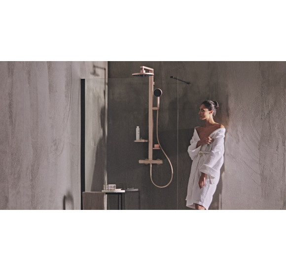 Ideal Standard CONNECT 2 stiklo sienelė dušui 90x195 cm juodos matinės spalvos profiliais, K9377V3