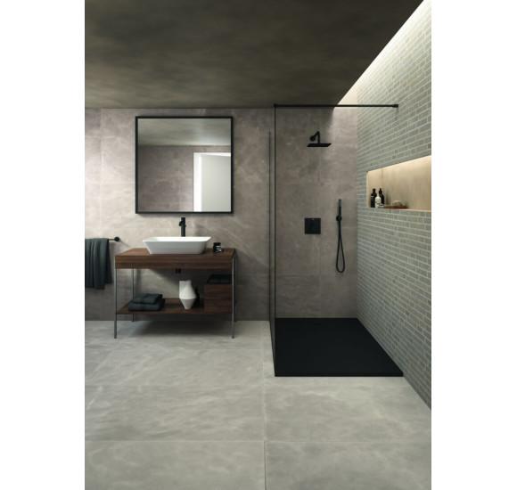 Ideal Standard CONNECT 2 stiklo sienelė dušui 90x195 cm juodos matinės spalvos profiliais, K9377V3