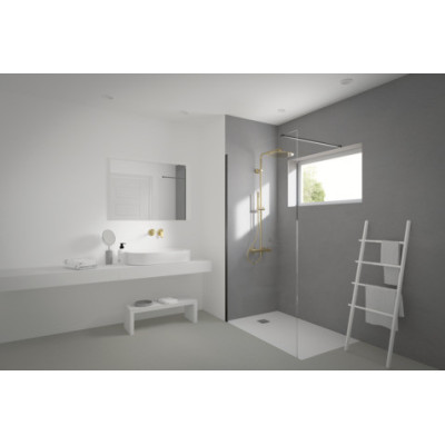 Ideal Standard CONNECT 2 stiklo sienelė dušui 90x195 cm juodos matinės spalvos profiliais, K9377V3