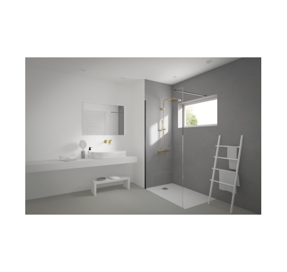 Ideal Standard CONNECT 2 stiklo sienelė dušui 90x195 cm juodos matinės spalvos profiliais, K9377V3