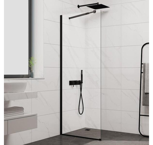 IŠPARDAVIMAS. Ideal Standard CONNECT 2 stabilizuojantis stiklo sienelės kampinis laikiklis juodos matinės spalvos, K9381V3