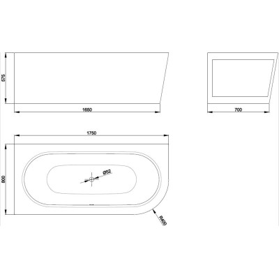 BETTE Starlet Silhouette IV kampinė, plieninė vonia 175x80cm