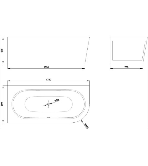 BETTE Starlet Silhouette IV kampinė, plieninė vonia 175x80cm