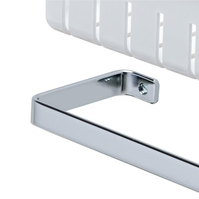 Geesa frame Black Basket serijos higienos priemonų laikiklis 21 cm, chromuotas laikiklis, baltas įdėkliukas