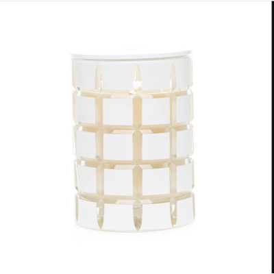 Ypatinga "DELUXE" POUDREE WHITE CRYSTAL EDITION  kvepianti žvakė krištolo inde