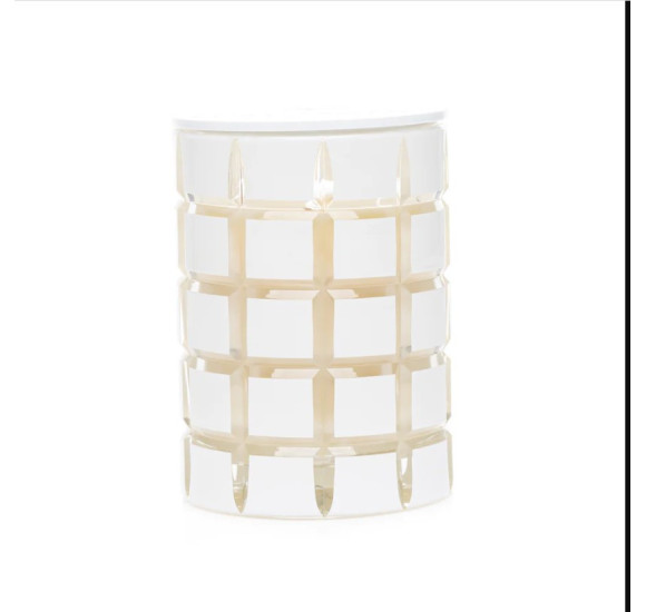 Ypatinga "DELUXE" POUDREE WHITE CRYSTAL EDITION  kvepianti žvakė krištolo inde