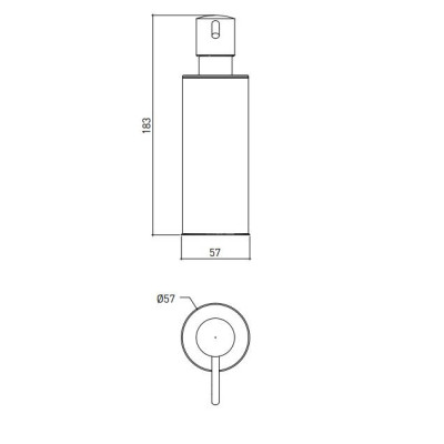 IŠPARDAVIMAS. Bocchi laisvai pastatomas dozatorius 200ml, chromo spalvos
