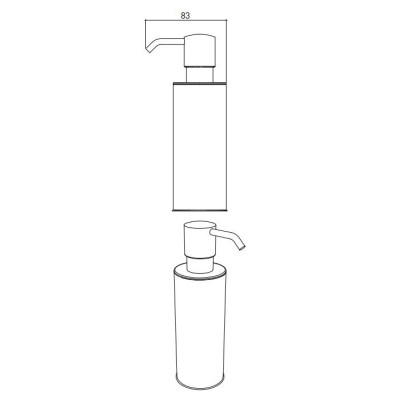 IŠPARDAVIMAS. Bocchi laisvai pastatomas dozatorius 200ml, chromo spalvos