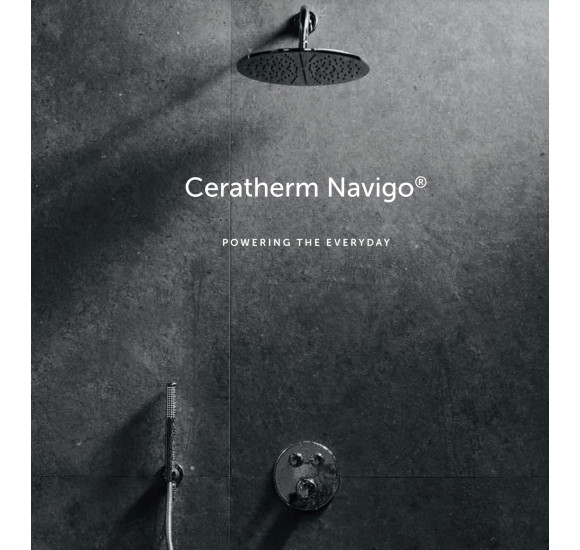 Ideal Standard Navigo potinkinės, termostatinės dušo sistemos komplektas (30cm galva), chromo spalvos, A7772AA