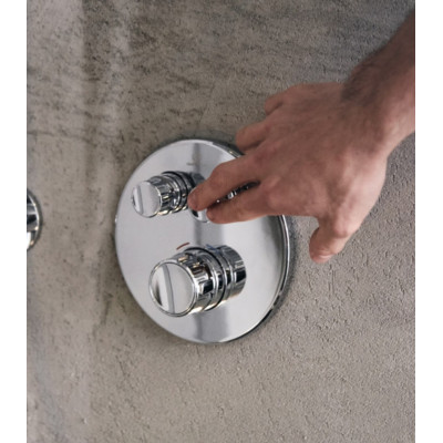 Ideal Standard Navigo potinkinės, termostatinės dušo sistemos komplektas (30cm galva), chromo spalvos, A7772AA