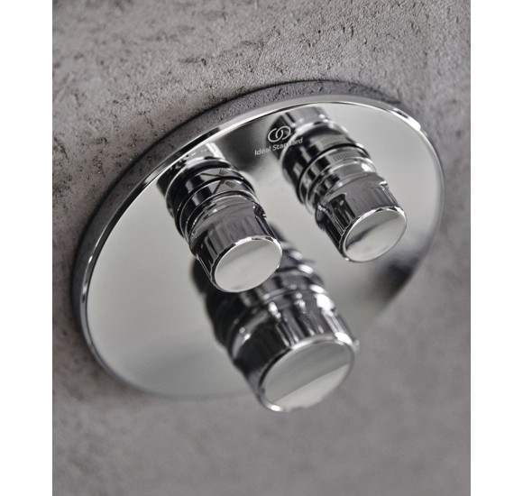 Ideal Standard Navigo potinkinės, termostatinės dušo sistemos komplektas (30cm galva), chromo spalvos, A7772AA