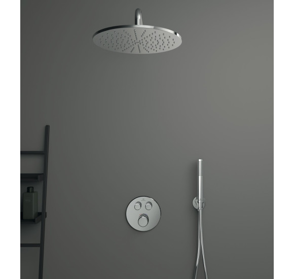 Ideal Standard Navigo potinkinės, termostatinės dušo sistemos komplektas (30cm galva), chromo spalvos, A7772AA