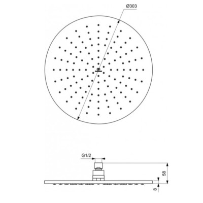 Ideal Standard Navigo potinkinės, termostatinės dušo sistemos komplektas (30cm galva), chromo spalvos, A7772AA