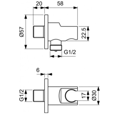 Ideal Standard Navigo potinkinės, termostatinės dušo sistemos komplektas (30cm galva), chromo spalvos, A7772AA