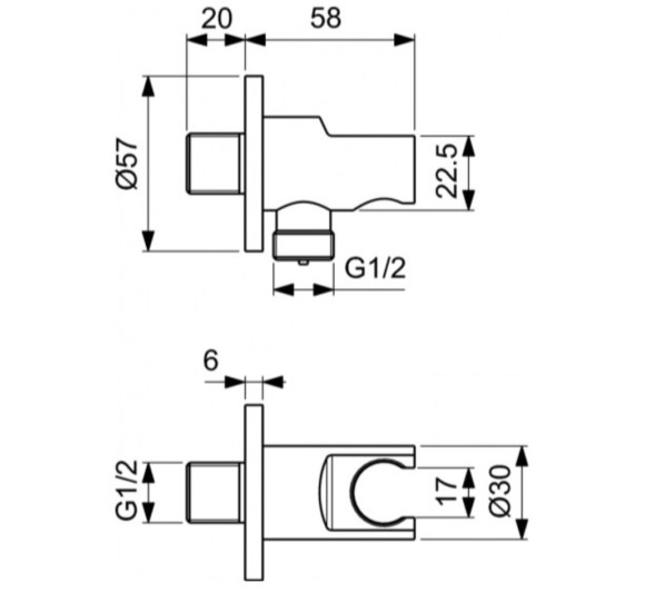 Ideal Standard Navigo potinkinės, termostatinės dušo sistemos komplektas (30cm galva), chromo spalvos, A7772AA