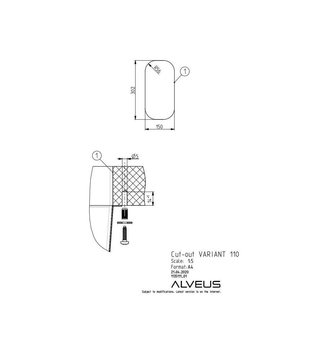 ALVEUS Monarch Variant 110 nerūdijančio plieno plautuvė