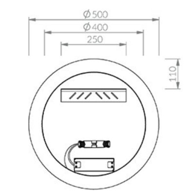 Ravak Luna veidrodis su foniniu apšvietimu (pasirenkamo dydžio)