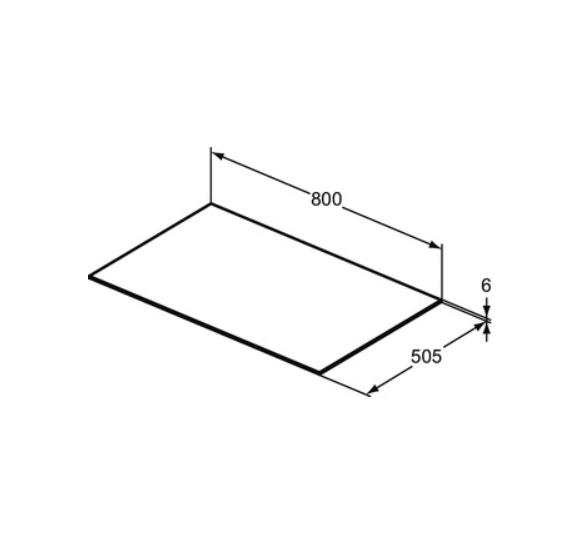 Ideal Standard Conca keramikinis stalviršis 80 cm (800 x 505 x 6 mm)