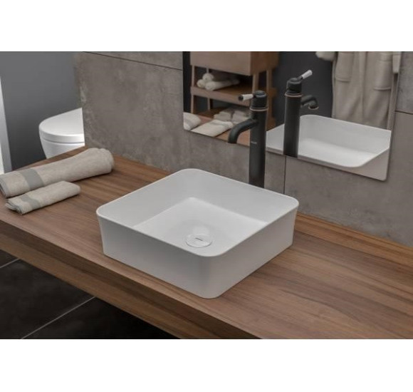 IŠPARDAVIMAS. Bocchi Sottile pastatomas praustuvas - dubuo 38x38 cm (Defektas: viena kraštinė 5mm ilgesnė)