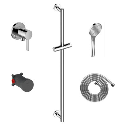 Keuco IXMO solo 1 potinkinės dušo sistemos komplektas  chromo spalvos