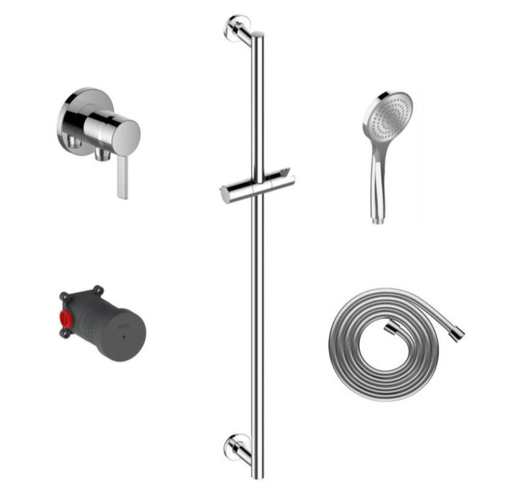 Keuco IXMO solo 1 potinkinės dušo sistemos komplektas  chromo spalvos