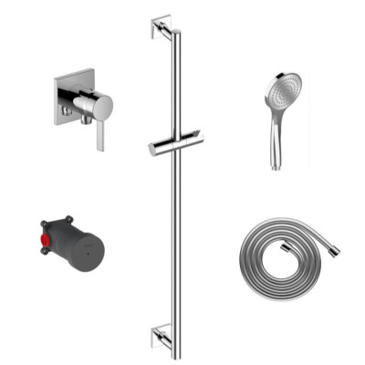 Keuco IXMO solo 2 potinkinės dušo sistemos komplektas  chromo spalvos