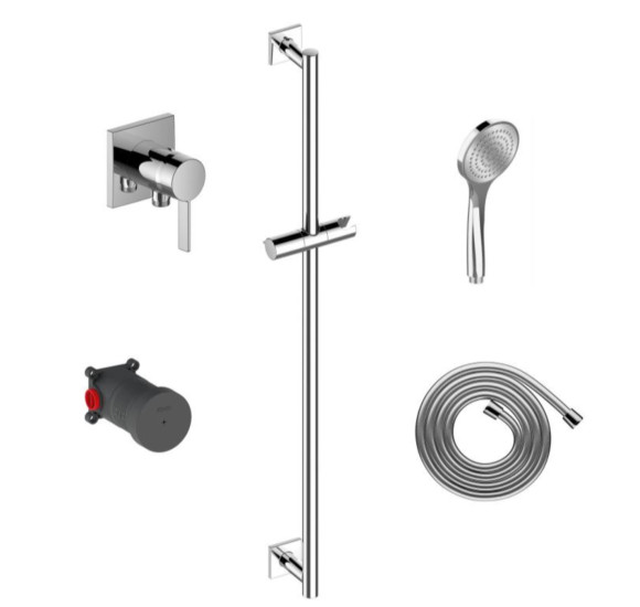 Keuco IXMO solo 2 potinkinės dušo sistemos komplektas  chromo spalvos