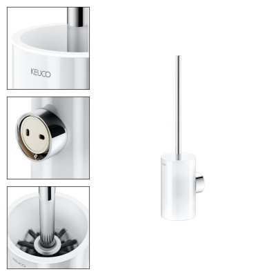 IŠPARDAVIMAS. Keuco Reva wc šepečio komplektas (pasirenkamos spalvos)