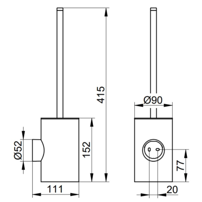 IŠPARDAVIMAS. Keuco Reva wc šepečio komplektas (pasirenkamos spalvos)