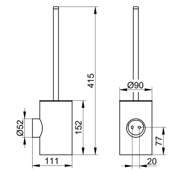 IŠPARDAVIMAS. Keuco Reva wc šepečio komplektas (pasirenkamos spalvos)