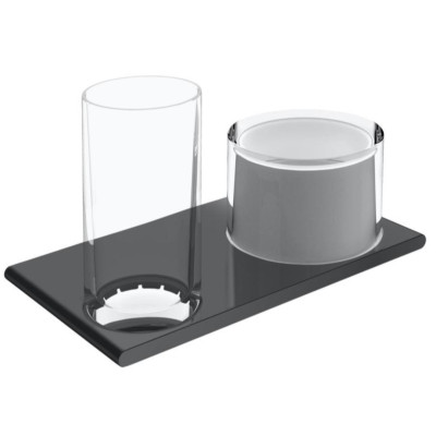 Keuco Edition 400 stiklinės ir losjono dozatoriaus komplektas (pasirenkamos spalvos)