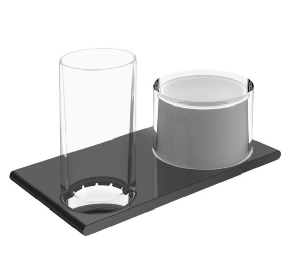 Keuco Edition 400 stiklinės ir losjono dozatoriaus komplektas (pasirenkamos spalvos)